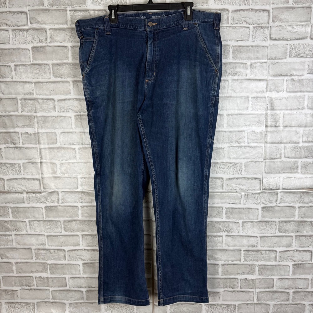 Carhartt Mens 42 x 32 Relaxed Fit Carpenter Jeans Blue Denim Utility 102808-498